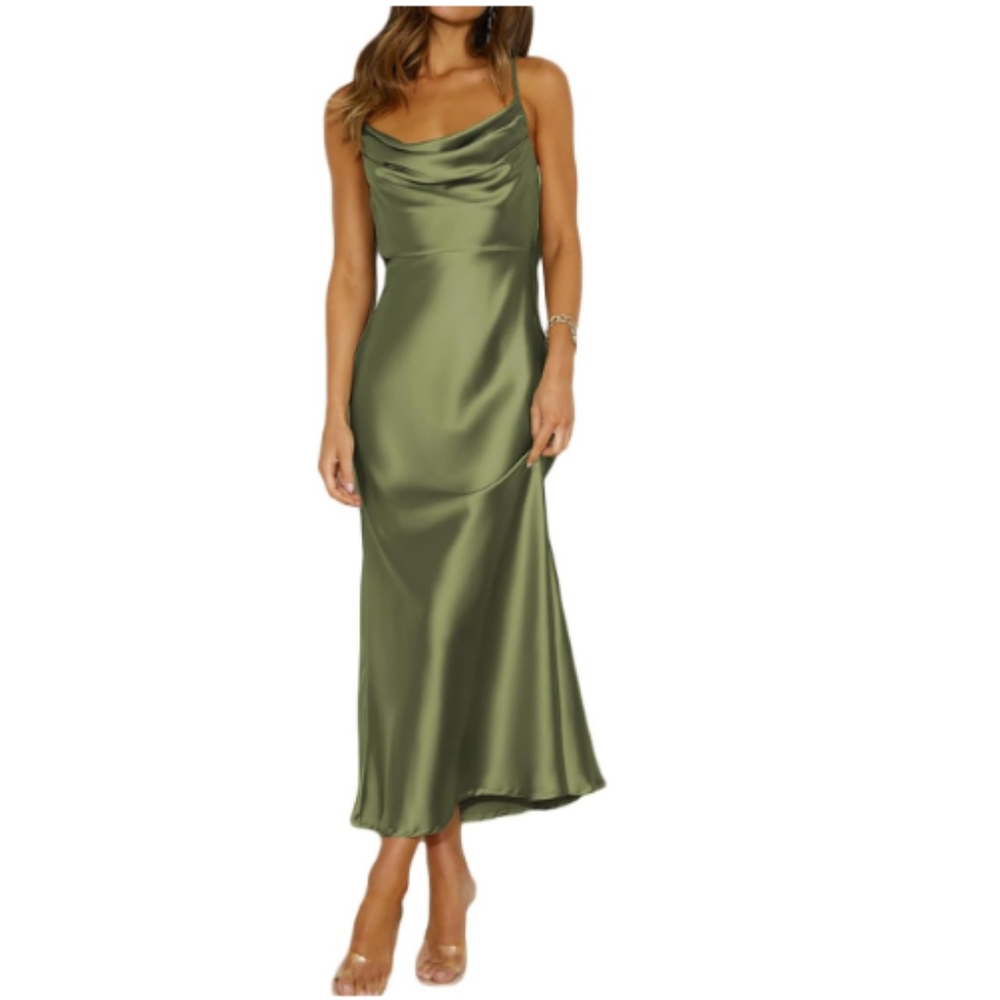Satin Midi Dress